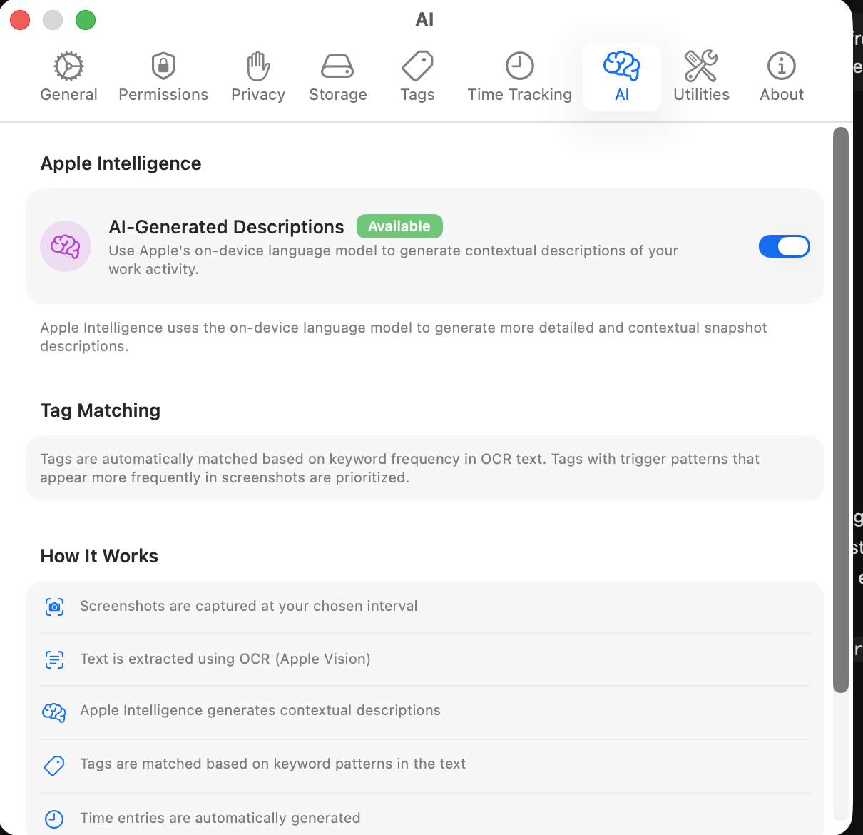 AI settings